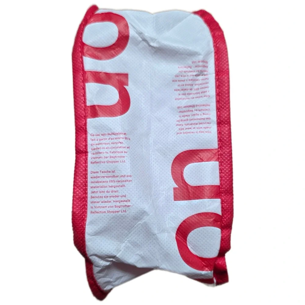 Lululemon Reusable Shopping‎ Tote Bags Set of 4 Red Black Eco Friendly
